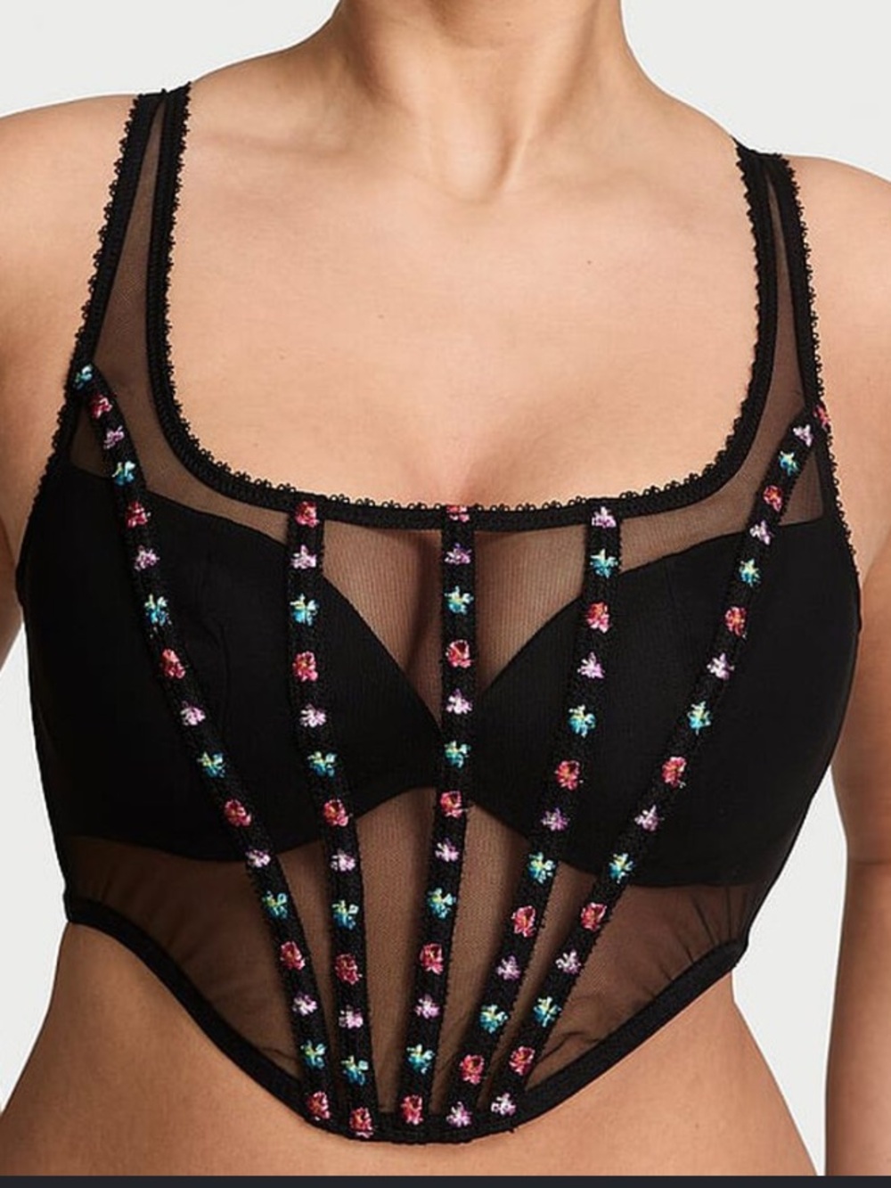 NEW! Victorias Secret dark blossom corset top